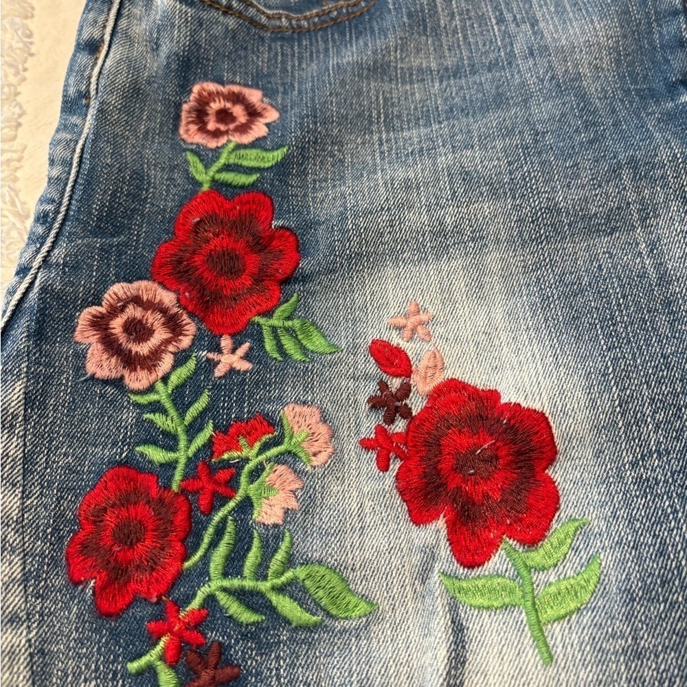 VIP Embroidered Jean Skirt L - Picture 2 of 5
